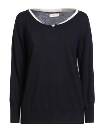 Shop Rossopuro Woman Sweater Navy Blue Size 10 Cashmere