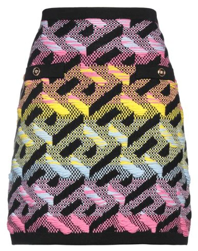 Shop Versace Woman Mini Skirt Pink Size 6 Wool, Elastane, Polyamide