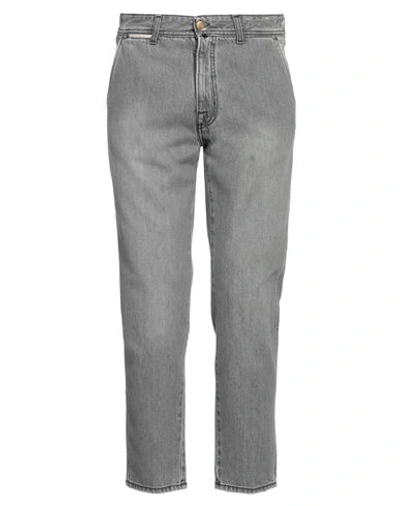 Shop Blu Briglia 1949 Man Jeans Lead Size 32 Cotton In Grey