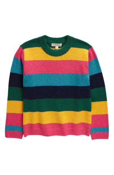 Shop Tucker + Tate Kids' Stripe Cotton Blend Sweater In Pink Rouge Play Stripe