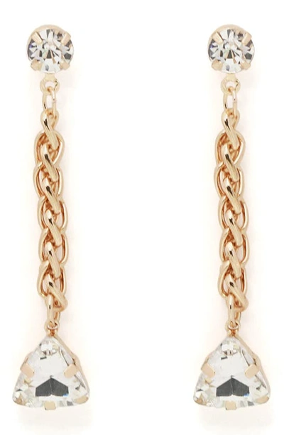 Shop Petit Moments Merry Crystal Drop Earrings In Gold