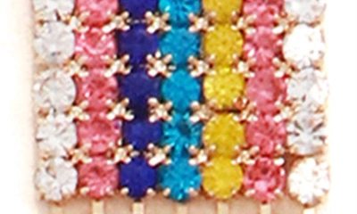 Shop Petit Moments Rainbow Crystal Fringe Earrings In Multi