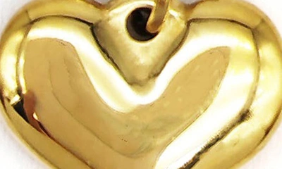 Shop Petit Moments Romantic Heart Drop Earrings In Gold