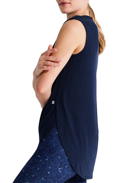 Shop Nz Active By Nic+zoe Brushed Flowfit Tank In Ink