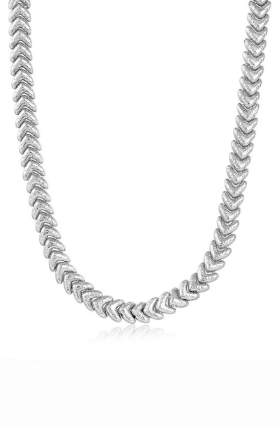 Shop Luv Aj The Fiorucci Heart Chain Necklace In Silver