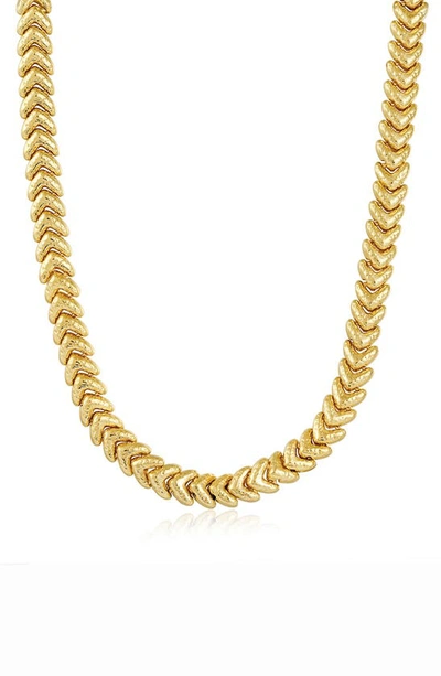 Shop Luv Aj The Fiorucci Heart Chain Necklace In Gold