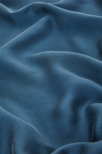 Shop Olivia Von Halle Bella Steel Blue Camisole Set In Silk Habotai