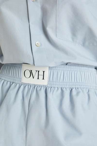 Shop Olivia Von Halle Kick Blue Pyjamas In Cotton-silk