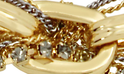 Shop Allsaints Braided Chain Bracelet In Rhodium/ Gold