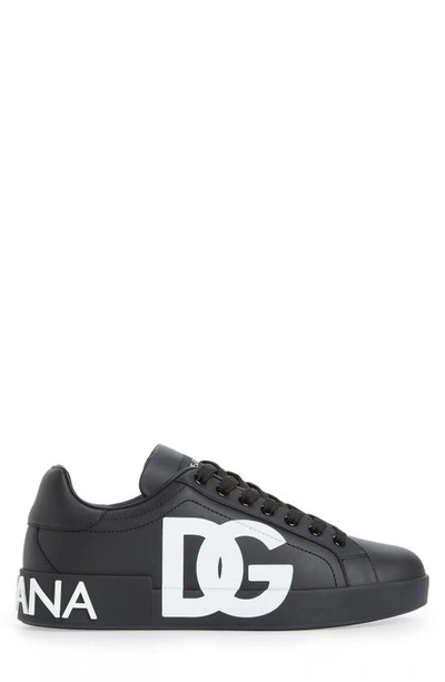 Shop Dolce & Gabbana Portofino Sneaker In Black/ Black