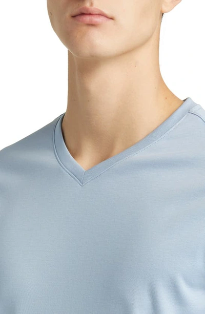 Shop Robert Barakett Georgia Regular Fit V-neck T-shirt In Pale Blue