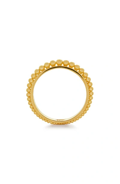Shop Monica Vinader Deia Beaded Stacking Ring In 18ct Gold Vermeil