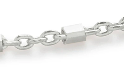 Shop Monica Vinader Station Chain Bracelet In Sterling Silver