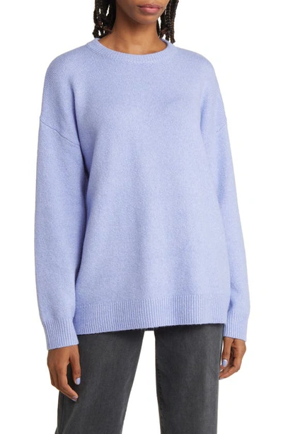 Shop Treasure & Bond Crewneck Sweater In Purple Jacquard