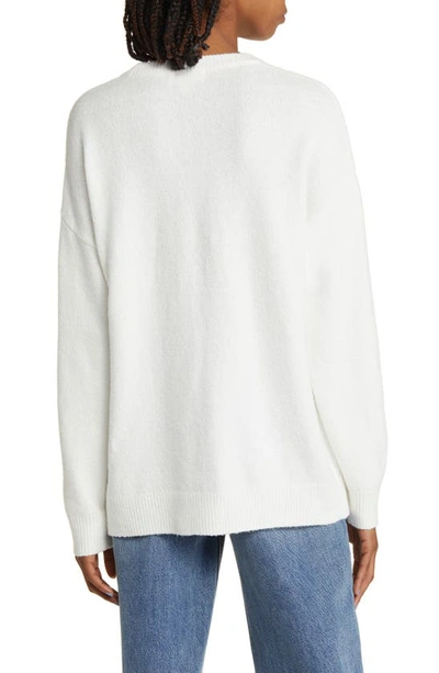 Shop Treasure & Bond Crewneck Sweater In Ivory Egret