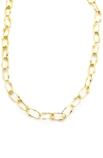 Shop Panacea Molten Chain Necklace In Gold