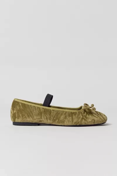 Shop Bc Footwear Somebody New Ballet Flat In Olive, Women's At Urban Outfitters