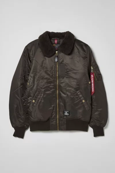 Shop Alpha Industries B-15 Mod Flight Jacket In Chocolate, Men's At Urban Outfitters