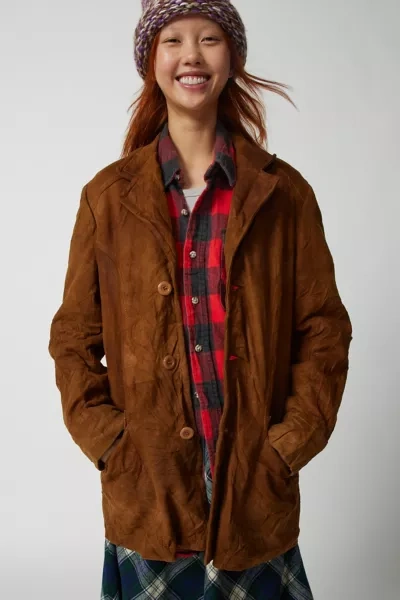 Shop Urban Renewal Vintage Suede Jacket In Brown, Women's At Urban Outfitters