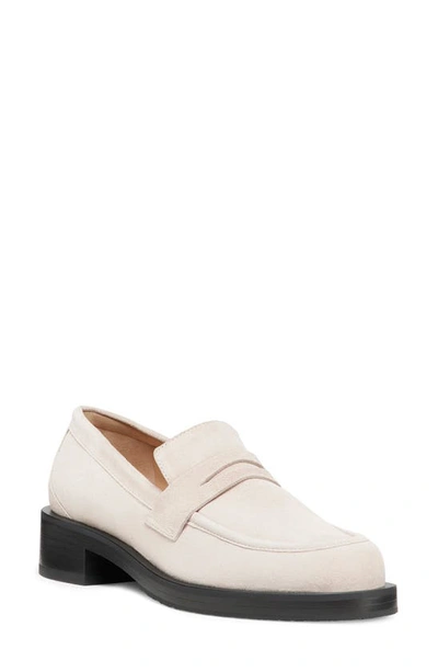 Shop Stuart Weitzman Palmer Bold Loafer In Sabbia Leather