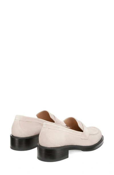 Stuart Weitzman Palmer Suede Penny Loafers In Sabbia Leather