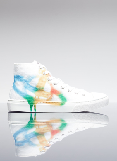 Shop Vivienne Westwood Plimsoll High Top Sneakers In White