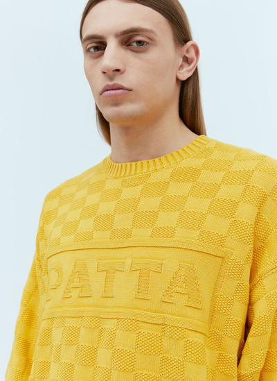 Shop Patta Purl Ribbed Knit Sweater In Yellow