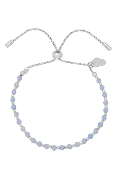 Shop Estella Bartlett Amelia Beaded Slider Bracelet In Blue