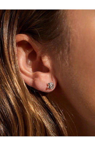 Estella Bartlett Knot Stud Earrings In Silver