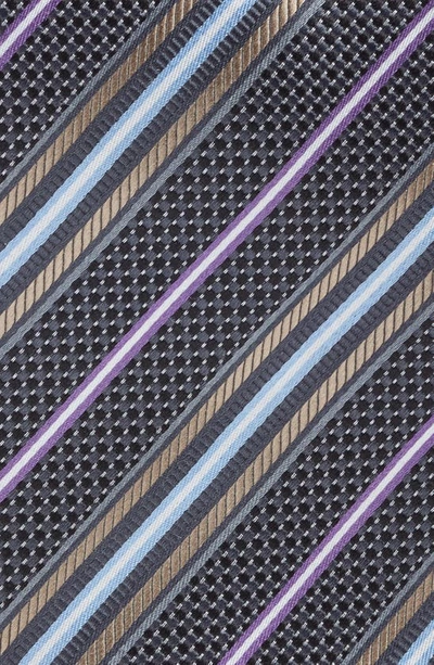 Shop Nordstrom Stripe Silk Tie In Black