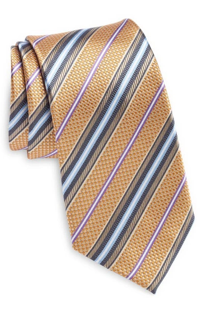 Shop Nordstrom Stripe Silk Tie In Yellow