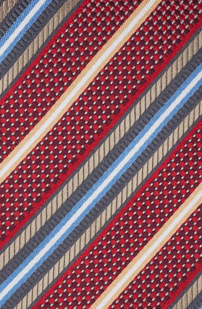 Shop Nordstrom Stripe Silk Tie In Wine