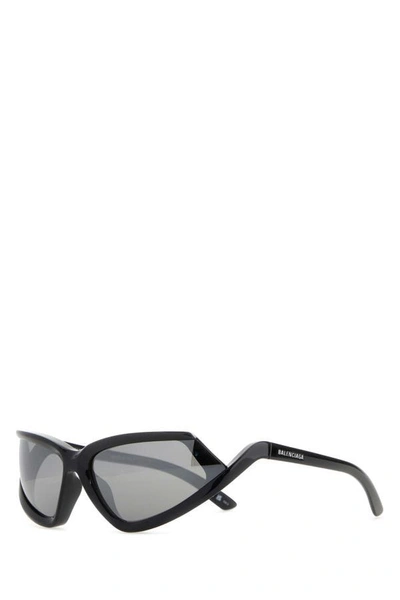 Shop Balenciaga Unisex Black Injected Nylon Side Xpander Cat Sunglasses