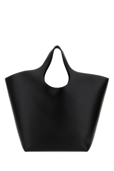 Shop Balenciaga Woman Black Leather Large Mary-kate Shopping Bag