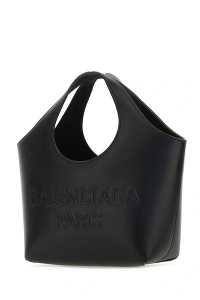 Shop Balenciaga Woman Black Leather Mary-kate Xs Handbag