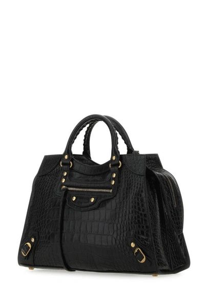 Shop Balenciaga Woman Black Leather Neo Classic City Handbag