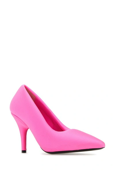 Shop Balenciaga Woman Fluo Pink Fabric Xl Pumps