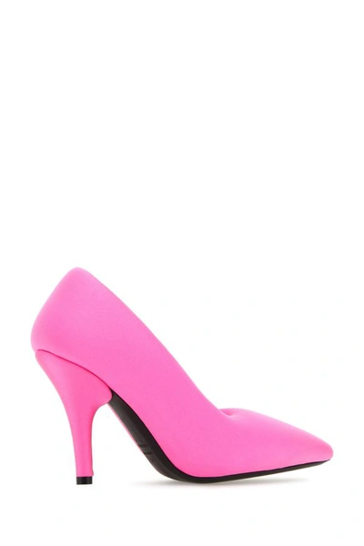 Shop Balenciaga Woman Fluo Pink Fabric Xl Pumps