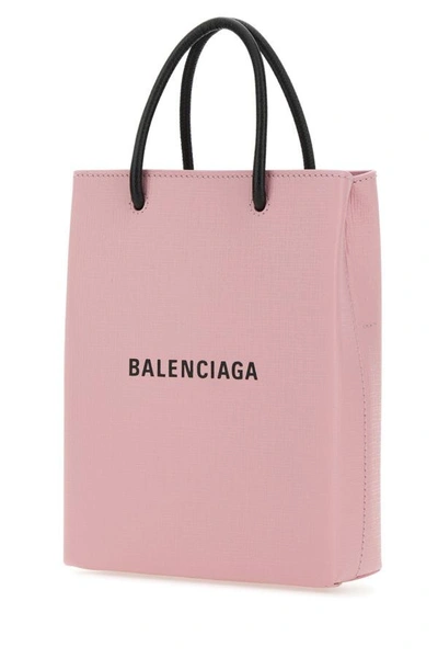 Shop Balenciaga Woman Pastel Pink Leather Phone Case