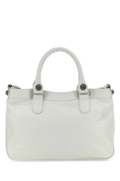 Shop Balenciaga Woman White Nappa Leather Neo Cagole Tote M Handbag