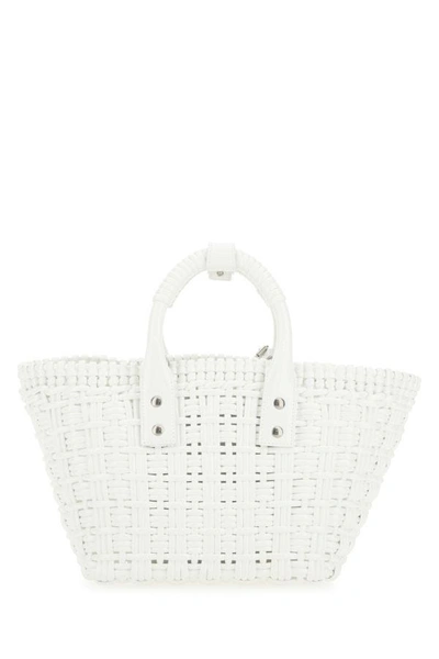 Shop Balenciaga Woman White Synthetic Leather Bistro Xs Handbag