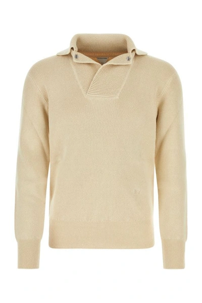 Shop Bottega Veneta Man Beige Linen Blend Sweater In Brown