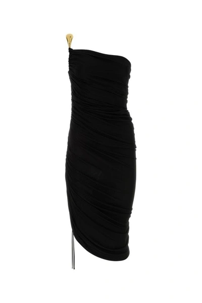 Shop Bottega Veneta Woman Black Viscose Dress