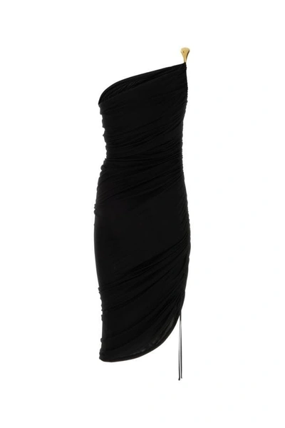 Shop Bottega Veneta Woman Black Viscose Dress