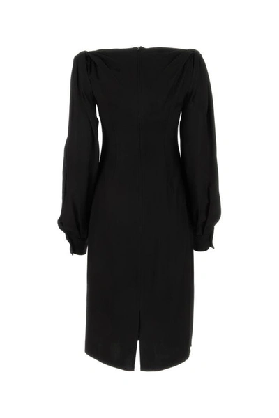 Bottega Veneta Viscose Midi Dress In Black