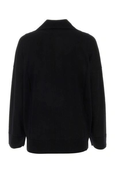 Shop Bottega Veneta Woman Black Wool Oversize Sweater