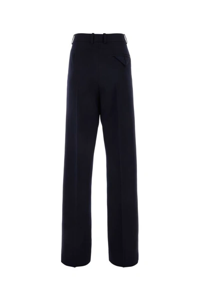 Shop Bottega Veneta Woman Dark Blue Wool Pant