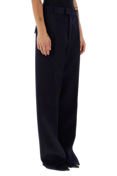 Shop Bottega Veneta Woman Dark Blue Wool Pant