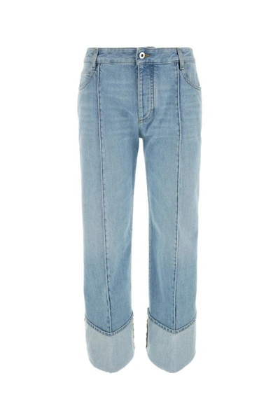 Shop Bottega Veneta Woman Denim Jeans In Blue