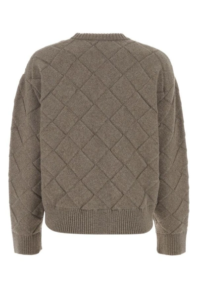 Shop Bottega Veneta Woman Dove Grey Stretch Wool Blend Sweater In Gray